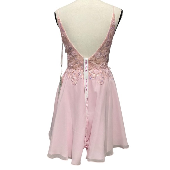 PromGirl Sheer-Bodice Floral Sequin Dress Size 4 - Picture 6 of 9